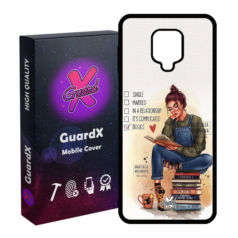 کاور گارد ایکس طرح دختر مدل Glass10286 مناسب برای گوشی موبایل شیائومی Redmi Note 9S / Note 9 Pro / Note 9 Pro Max