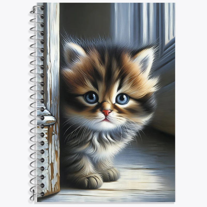 دفتر لغت 50 برگ خندالو طرح گربه کیوت کد F5503