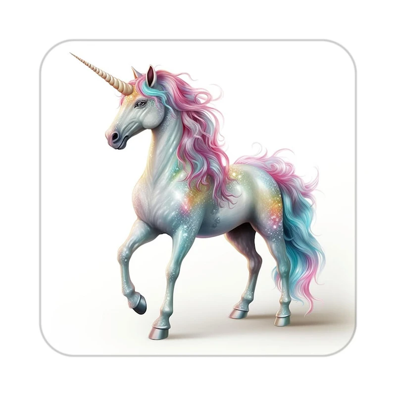 زیر لیوانی کاکتی طرح اسب تک شاخ و یونیکورن مدل mp33043