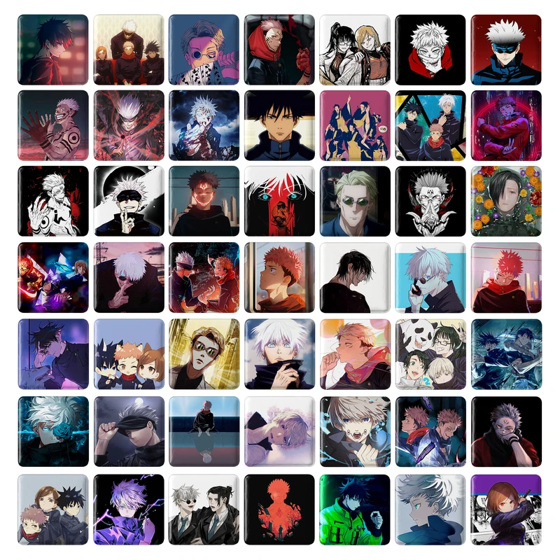 پیکسل خندالو طرح انیمه جوجوتسو کایزن مدل مربعی کد 79 مجموعه 49 عددی