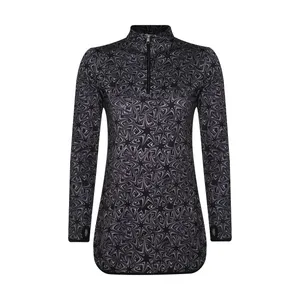 تی شرت آستین بلند ورزشی زنانه مدل فینگردار طرح مثلثی کد Mhr-32