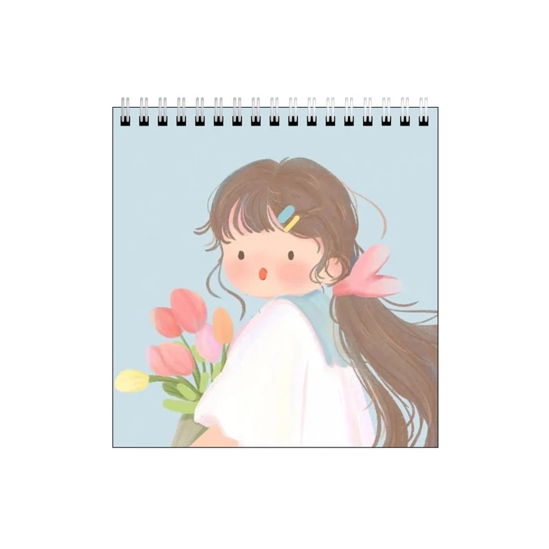 دفتر طراحی طرح دختر و گل لاله کد 1678399