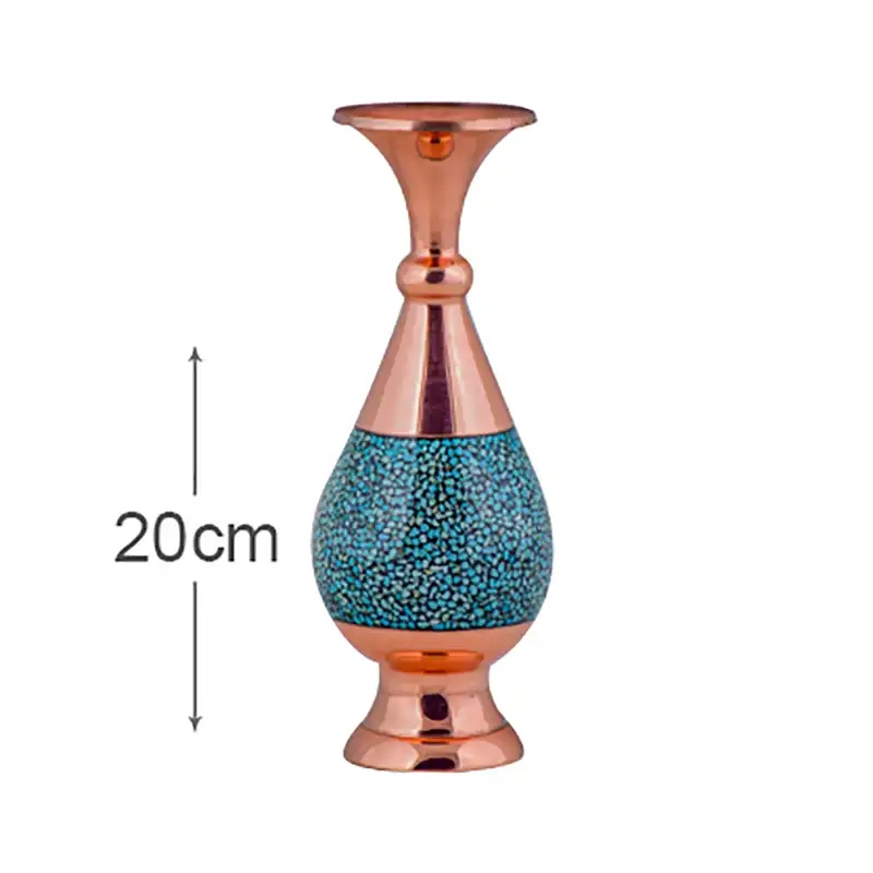 گلدان فیروزه کوبی آقاجانی مدل صراحی کد 20