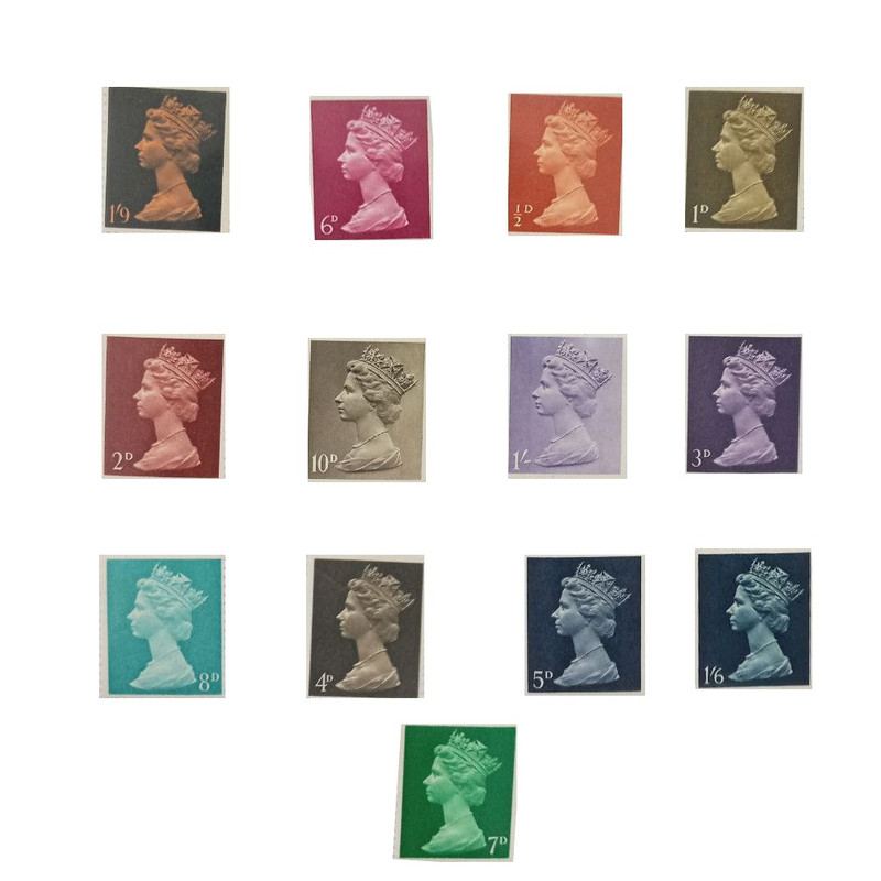 تمبر یادگاری مدل پستی انگلستان مجموعه 13 عددی
