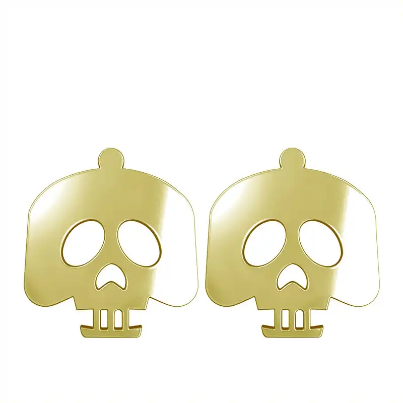 گوشواره طلا 18 عیار زنانه مدوپد مدل جمجمه کد GA1-15689