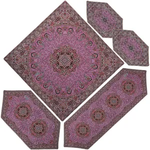 ست 5 تکه رومیزی ترمه مدل نسترن SRT5.5