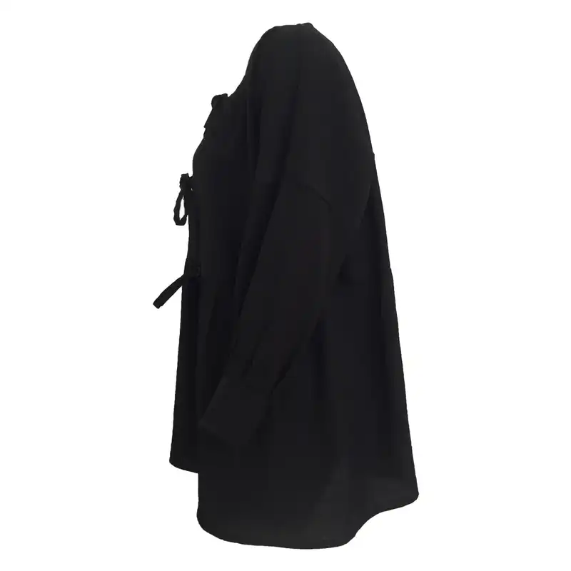 مانتو زنانه مدل عروسکی کیمانو کد tm-2729 رنگ مشکی