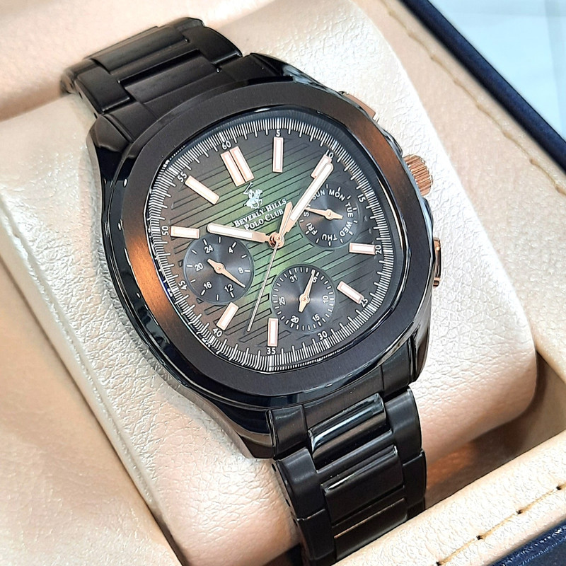 ساعت مچی عقربه‌ای مردانه کوارتز کرونوگراف بورلی هیلز پولو کلاب مدل BP3212X.671