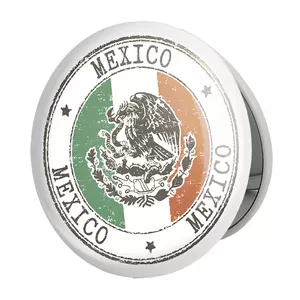 آینه جیبی خندالو طرح پرچم مکزیک مدل تاشو کد 20488 