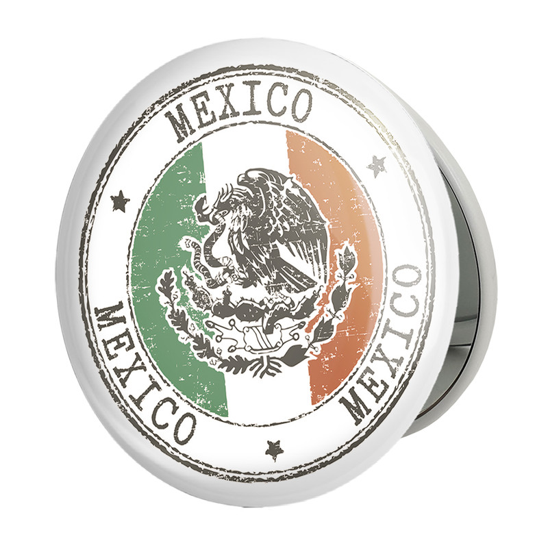 آینه جیبی خندالو طرح پرچم مکزیک مدل تاشو کد 20488 