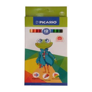مداد رنگی 12 رنگ پیکاسو طرح قورباغه مدل GOL-12-C