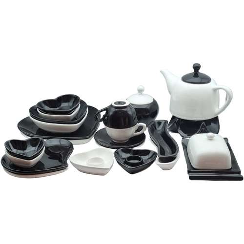 سرویس صبحانه خوری 25 پارچه مدل قلبی کد 2612P25