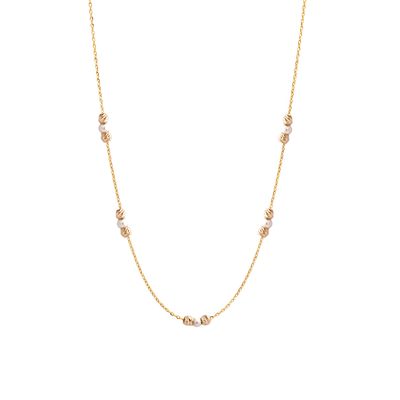 گردنبند طلا 18 عیار زنانه الی گالری مدل  تمام مروارید و گوی البرناردو ظریف
