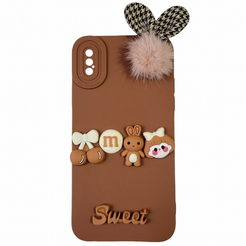 کاور طرح عروسکی برجسته مدل sweet مناسب برای گوشی موبایل اپل iphone Xs max 