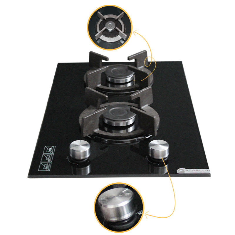 اجاق گاز صفحه ای آذرلوکس مدل G02NL - 11B اجاق گاز صفحه ای آذرلوکس مدل G02NL - 11B