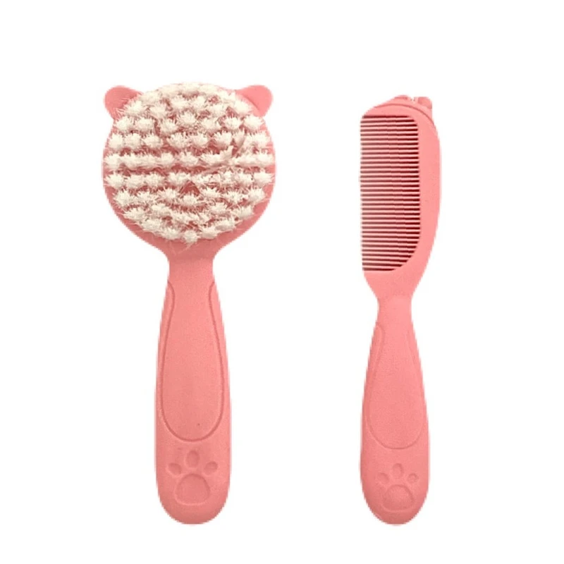 ست شانه و برس کودک مدل خرسی مجموعه 2 عددی