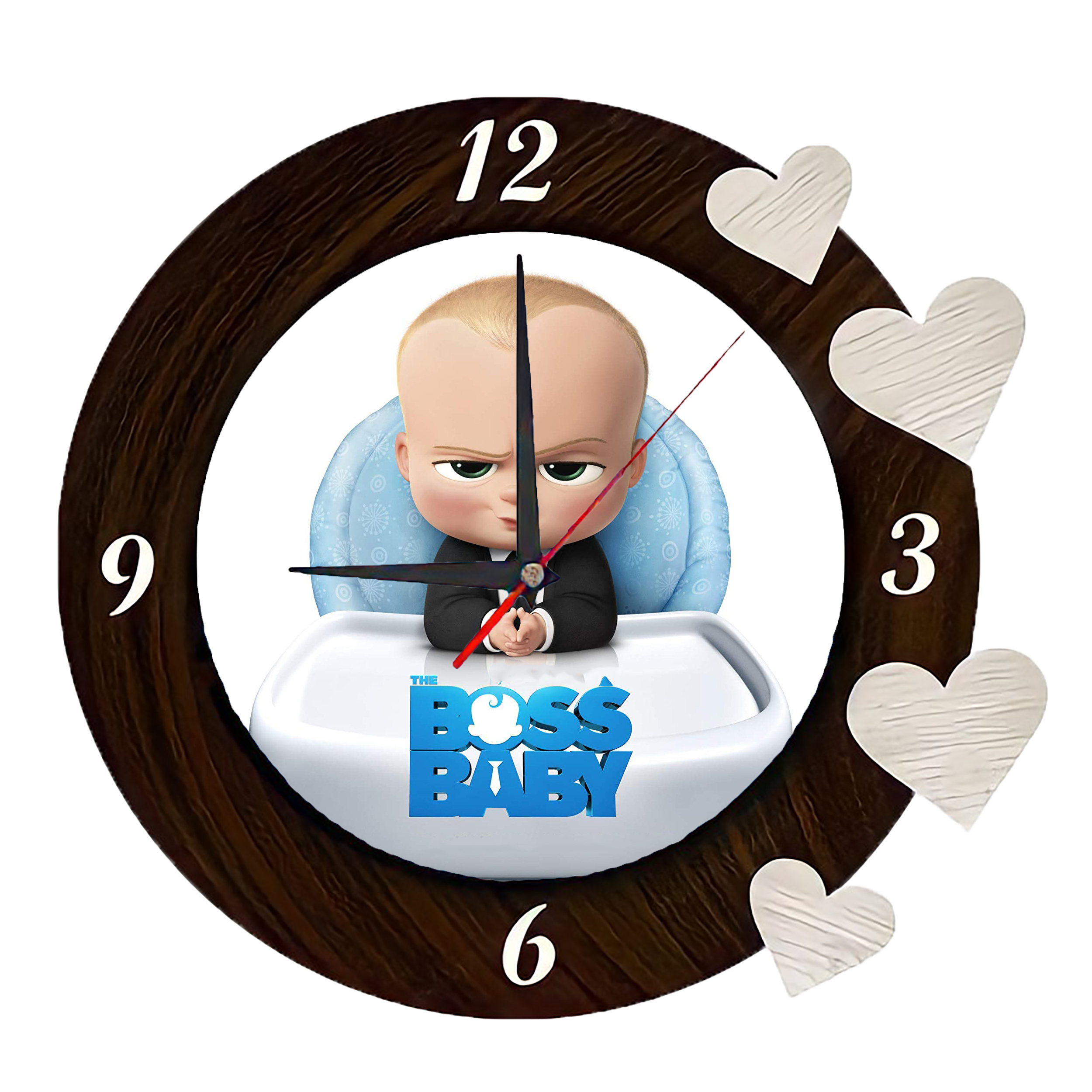 ساعت دیواری کودک مدل بچه رئیس کد 031