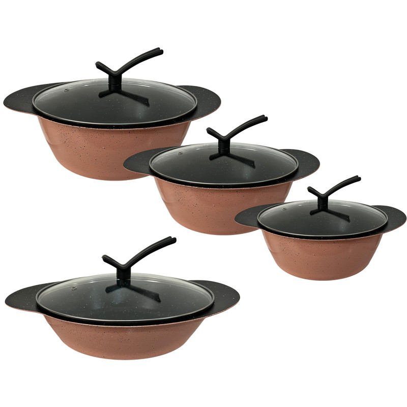 سرویس  قابلمه و تابه 8 پارچه آرسکا مدل پروانه