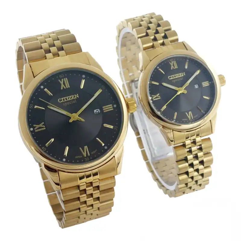 ست ساعت مچی عقربه ای زنانه و مردانه مدل Cit.tak