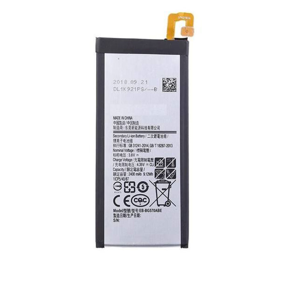 باتری موبایل مدل eb-bg570abe ظرفیت 2400 میلی آمپر ساعت مناسب برای گوشی موبایل سامسونگ galaxy j5 prime