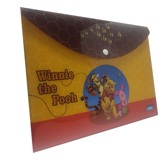 پوشه دکمه دار کلیپس طرح winnie the pooh