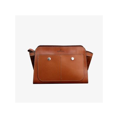 کیف دوشی زنانه چرم بارثاوا مدل 1386