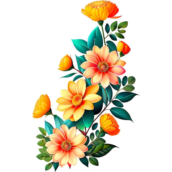  استیکر پارچه و لباس پاد آفرین طرح گل کد 2034