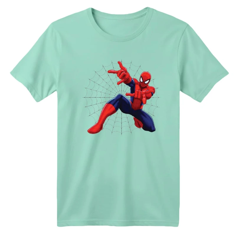 تی شرت آستین کوتاه بچگانه مدل مرد عنکبوتی کد ۱۵