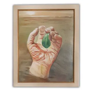 تابلو نقاشی رنگ روغن طرح دست امیدوار کد 9002