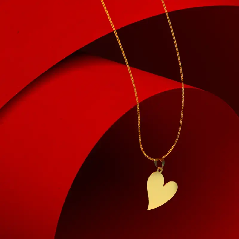 گردنبند طلا 18 عیار زنانه مدوپد مدل قلب کد E1159