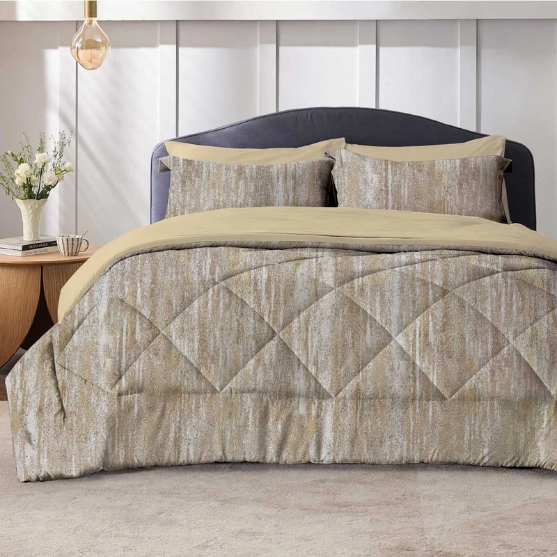 سرویس روتختی 2 نفر 8 تکه نوپه هوم مدل مخمل شانل طرح SRNE