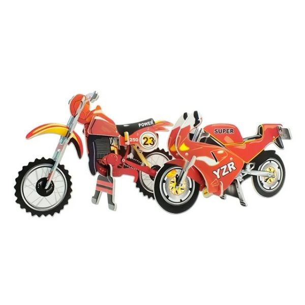 ساختنی مدل motorcycle مجموعه 2 عددی -  - 1