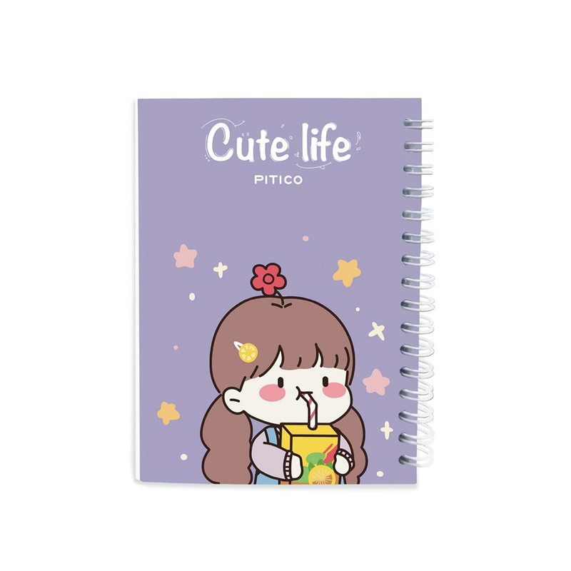 دفترچه یادداشت 70 برگ پیتیکو طرح دختر و آبمیوه