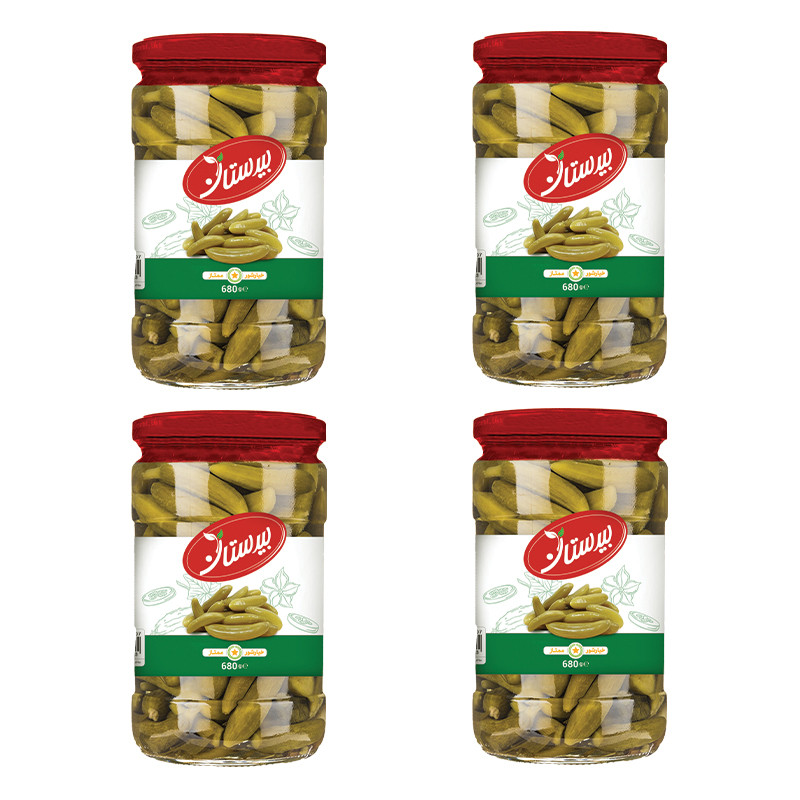 خیارشور ممتاز بیدستان - 680 گرم بسته 4 عددی