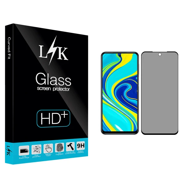 محافظ صفحه نمایش حریم شخصی ال کی مدل +HD مناسب برای گوشی موبایل شیائومی Redmi Note 9 Pro
