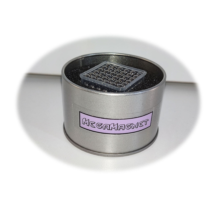 آهن ربا مدل نئودیمیوم باکی بال کد MegA5-BK  بسته 216 عددی