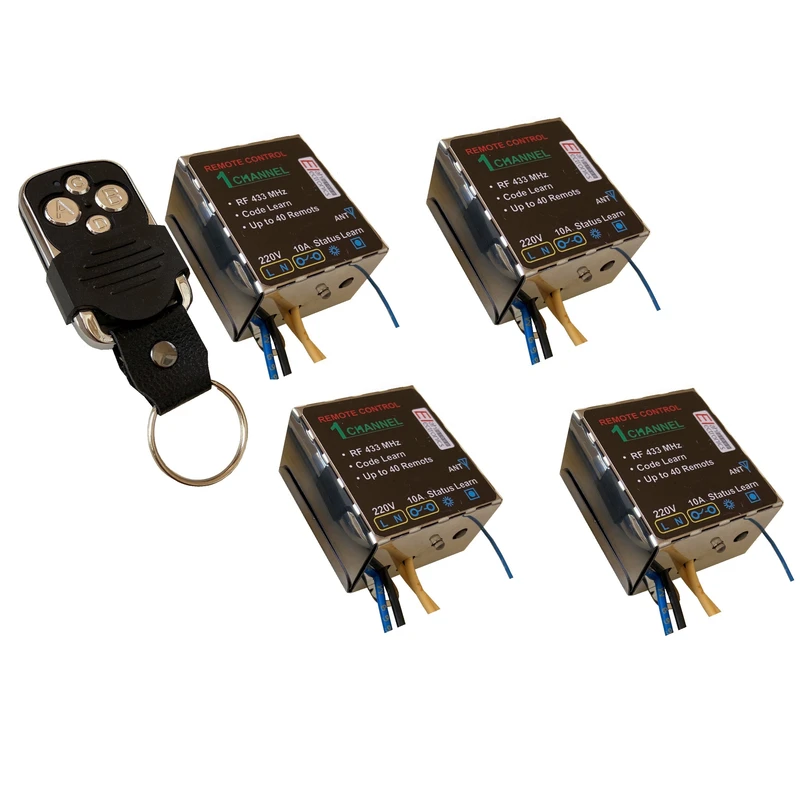 ریموت کنترل چهار کانال رسیور جدا الکترونیک الهی مدل 433MHz