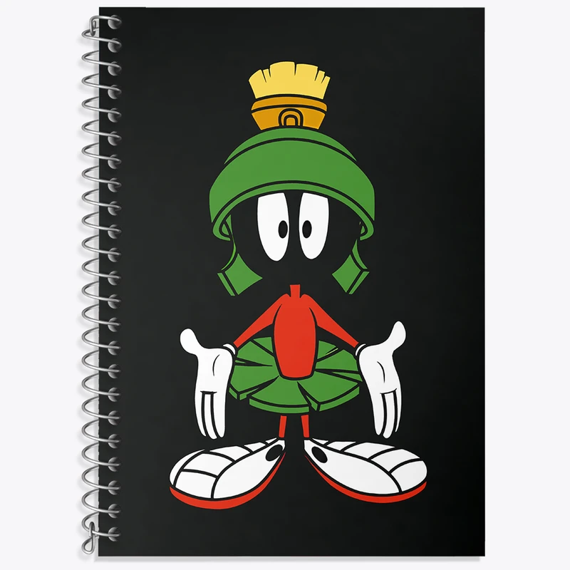 دفتر زبان 50 برگ خندالو مدل دو خط طرح ماروین مریخی (Marvin the Martian) کد N5759