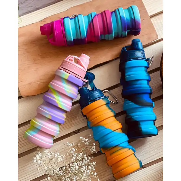 قمقمه مدل آکاردئونی تاشو New06 گنجایش 0.5 لیتر