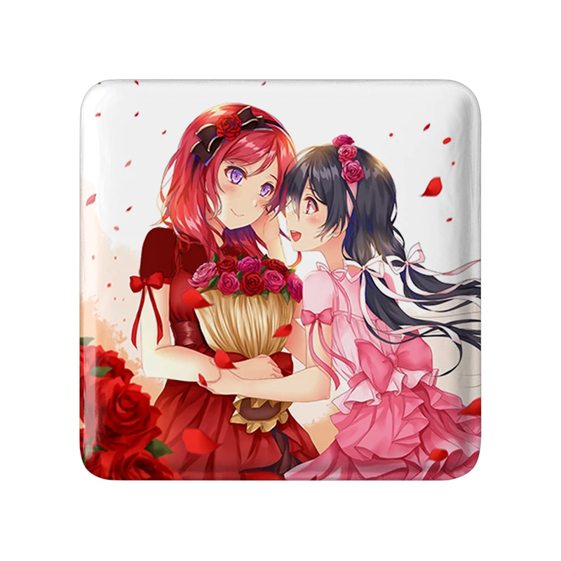 مگنت خندالو طرح نیکو و ماکی انیمه لاو لایو Love Live  مدل مربعی کد 18309