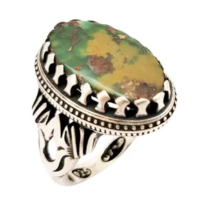 انگشتر نقره مردانه مدل فیروزه نیشابور کد 849523