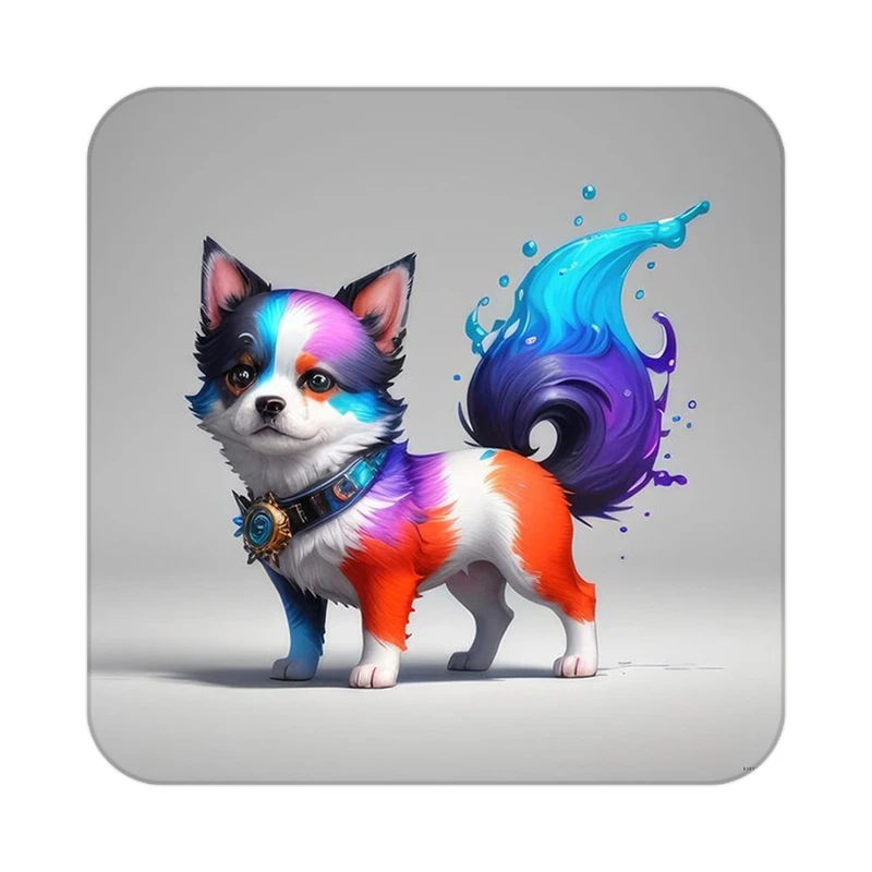 زیر لیوانی کاکتی طرح حیوانات رنگی مدل mp25467