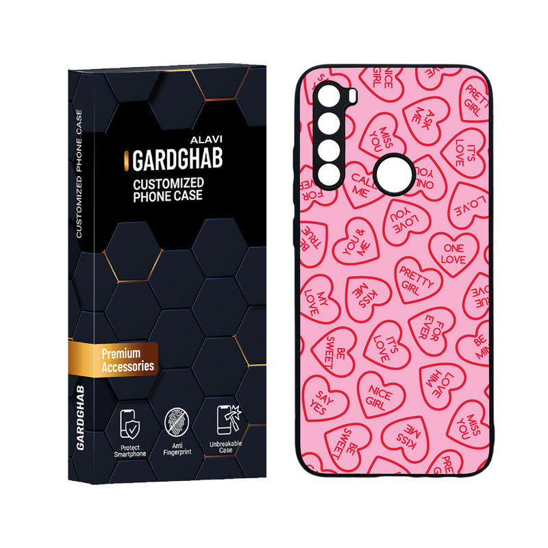 کاور گارد قاب علوی مدل دور ژله ای عاشقانه مناسب برای گوشی موبایل شیائومی Redmi Note 8