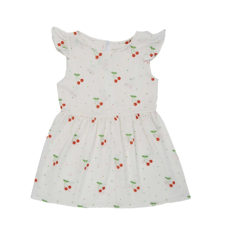 پیراهن آستین کوتاه یقه گرد دخترانه مدل MDSS-CH3988