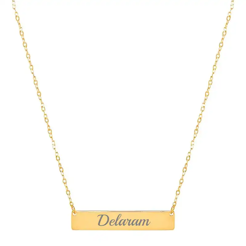 گردنبند طلا 18 عیار زنانه لیردا مدل اسم دلارام