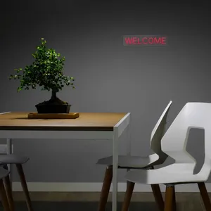 چراغ دیواری نئون دیزاین طرح Welcome_RD