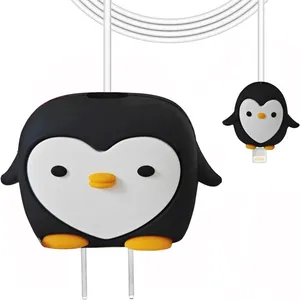 مجموعه کاور و محافظ مدل سیلیکونی عروسکی مناسب اپل 20 و 25 وات 3 پین