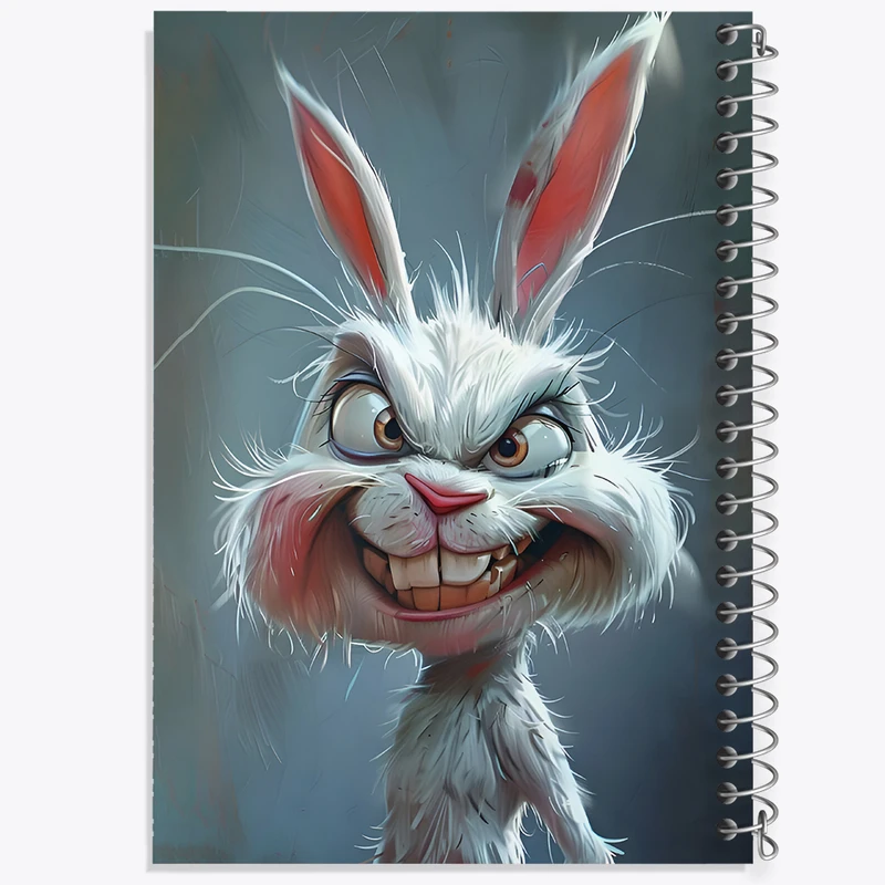 دفتر شطرنجی 50 برگ خندالو طرح خرگوش وحشتناک کد F6573