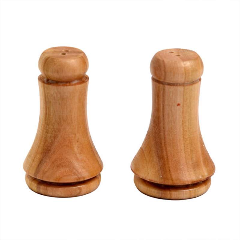 نمکدان چوبی مدل عروس مجموعه 2 عددی