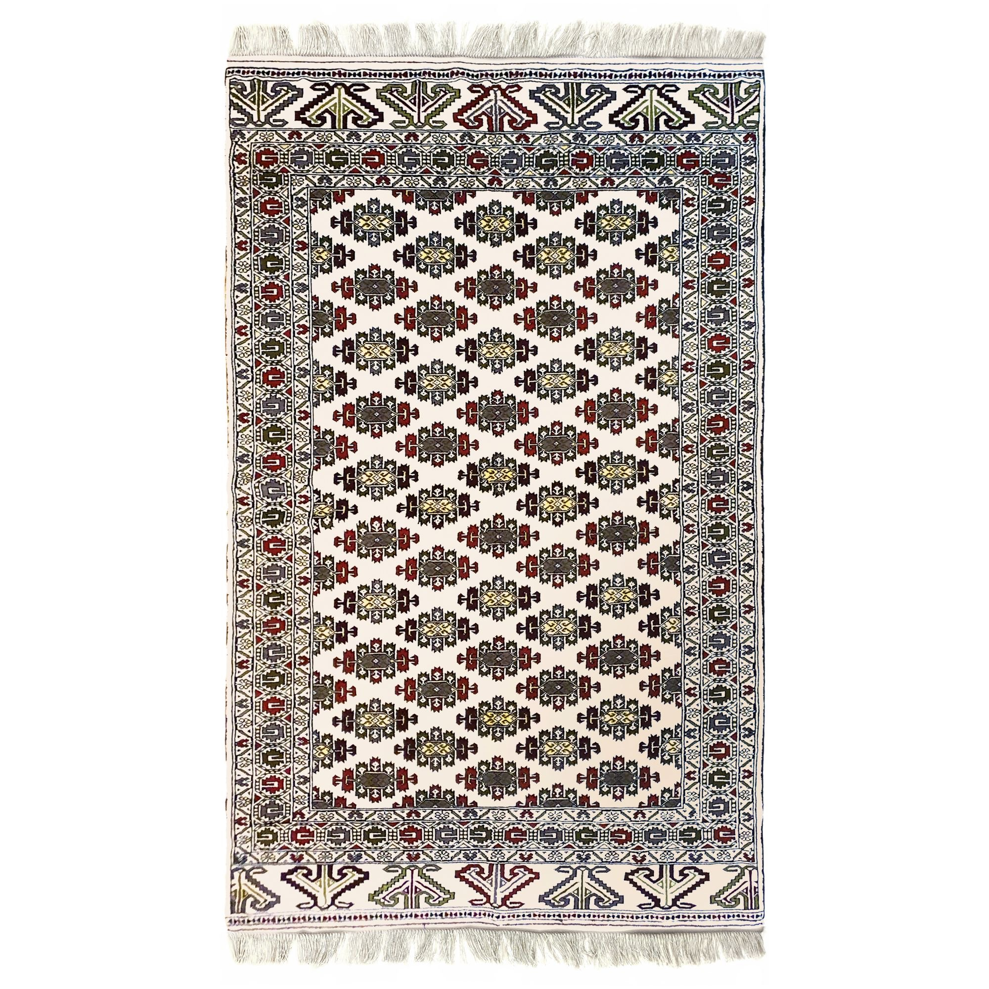 فرش دستبافت سه متری مدل ترکمن  کد 1028